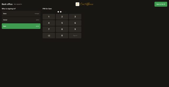 Staff sign-in